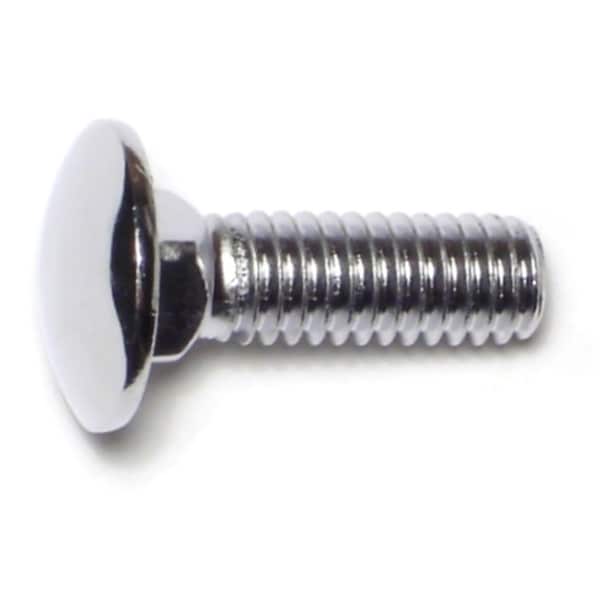 Midwest Fastener Carriage Bolt, Square Neck, 18 (Coarse), 1 in L, Steel, Chrome, 5 PK 74126 - main